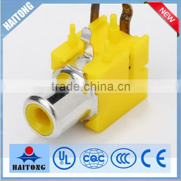 0.2A single RCA yellow AV socket electrical plug socket