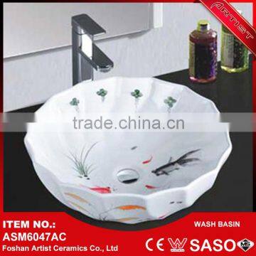 Modern bathroom design ceramic hand wash basin wholesale china factory