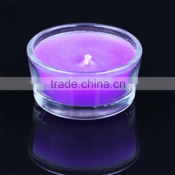 bar restaurant use colorful smokeless soy wax scented candles in glass jars