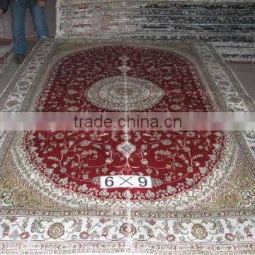 6*9 Hand Knotted Silk Carpet,Hand Tufted Silk Carpet BTSS-3104