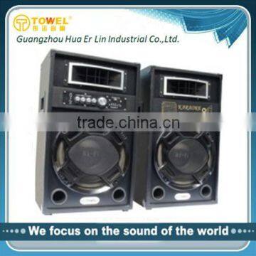 portable professional music speaker box with USB/SD/Mic Input