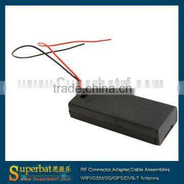 New 2 AAA 3A Battery 3V plastic battery case with ON/OFF Switch Black