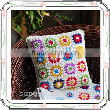 crochet cushion cover with high quality crochet cotton pillow cushion