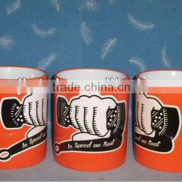 double color standard ceramic mug with printing