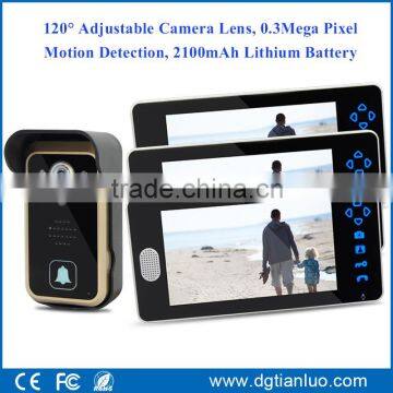 Access Control System 7 Wireless Door Camera With Monitor