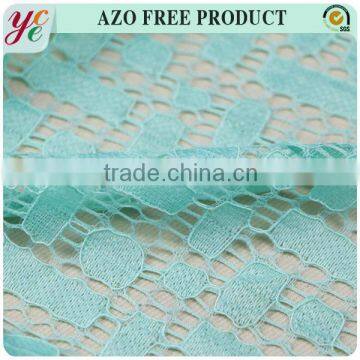 Shaoxing textile light blue 2015 nylon spandex lace fabric for dressing