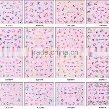 3d flowers mix style in plastic Nail stickers
