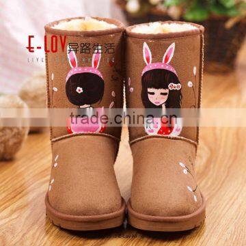 2015 Hot Sales High Quality and Cheap Suede Fabric Cheap Snow Woman Boot