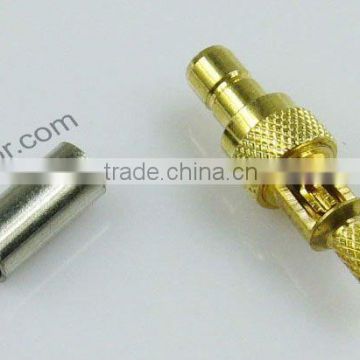 straight rear mount bulkhead crimp RF SMB jack Connector