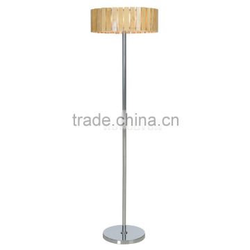 Modern style chrome plated iron wooden floor lamp,chrome plated iron wooden floor lamp,wooden floor lamp F1026