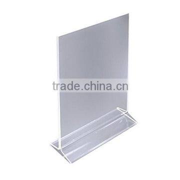 Transparent Acrylic Sign Holder Table Tent Acrylic Menu Holder For Retail