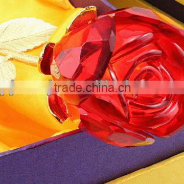 vivid crystal rose flower for Valentine's gift CP-108