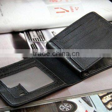 New Black Credit ID Card Holder Slim Purse Men Bifold Leather Wallet photo-5