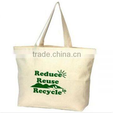 14OZ European Printed White Canvas Cotton Bag For Lady