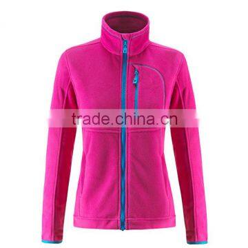 Women Army Green Pink Microfiber Varsity Plain Fleece Jacket Without Hood, Premium Dropship Name Brand Fashion High End Clothing photo-4