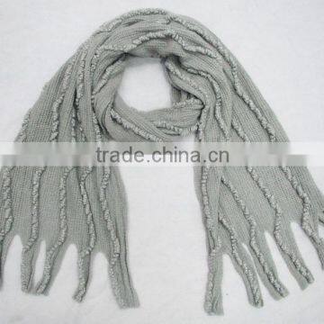 Fashion knitted loop scarf,Jacquard acrylic scarf,Circle scarf