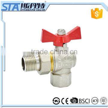 ART.1021 1/2" 3/4" brass angle ball valve switch CE/ISO approved high pressure and forged manual power ball valve made in China