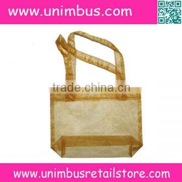 Mini Gold Organza Favor Totes Bag