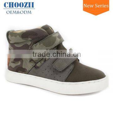 Guangzhou Choozii Fashion High Cut Camouflage PU Kids Sneakers Boy