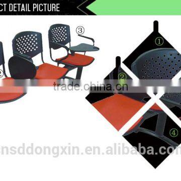 3-seater Plastic Waiting Room Chairs With Tablet E204-3+06C+06B+01+08