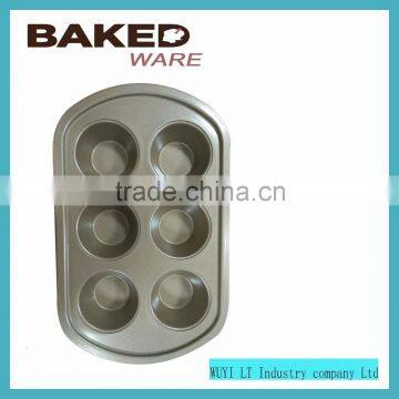 Online Shopping Round Shape 100% Food Grade 6 Cavity Donut Pan photo-6