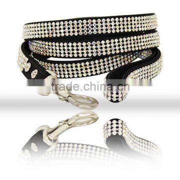 Western style sparkling bling bling rhinestone dog leash