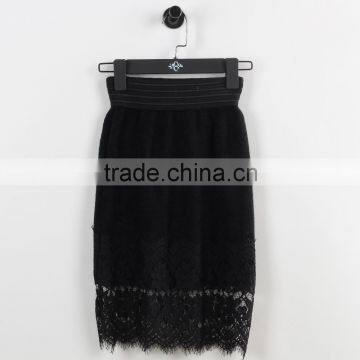 F5S43022 New Arrival Women Elastic Waistband Eyelash Lace Hem Skirts photo-5