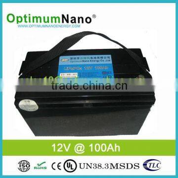 Deep cycle life 12v 100ah lifepo4 battery pack for City Grid