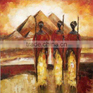 Wholesale cheap pyramid oil painting canvas large size