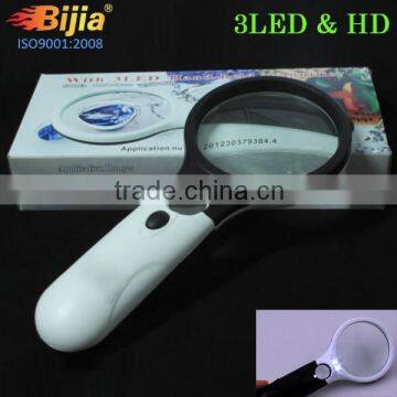 2X95mm 45X22mm 3 LED Lights High Definition Low Vision Illuminating Magnifier photo-4