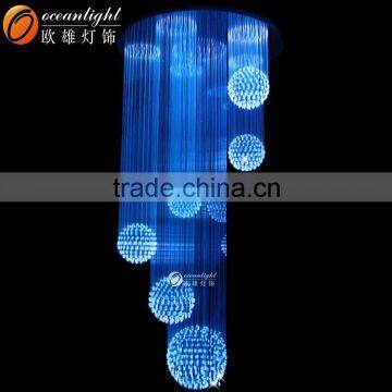 hotel pub decoration round ball fiber optic light with led fiber machine OM063