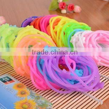 New Candy Color Slicone Wristband Glow In Dark , Silicone Wristband With Five Start