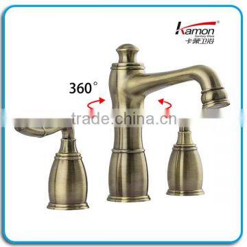 Curved Antique Copper Basin Faucet