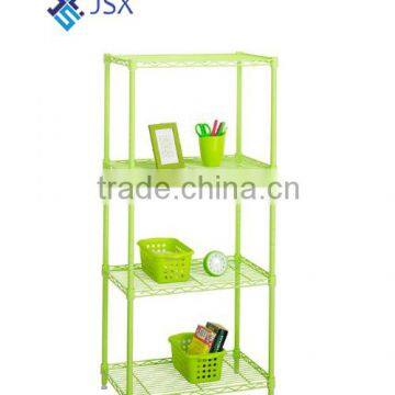 Green Painted 4-tier Metal shelving / storage shelf / storage rack / flower / high-quality carbon steel pipe shelf