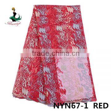 2016 Haniye Wholesale Fashion Tulle Lace French Lace/african Tulle Lace Fabric/NYN67 photo-3