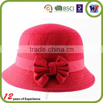 Fashion fedora wool felt fedora hat for ladies and women