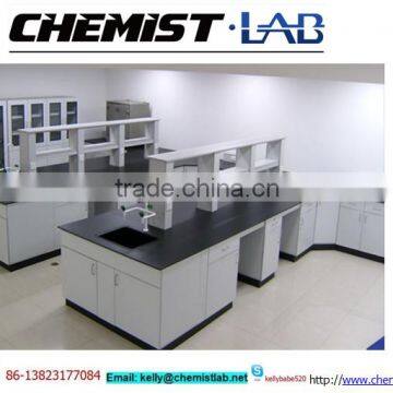 All Steel Dental Bench With Reagent Shelf & Epoxy Resin Top in Hospital Laboratory photo-5