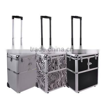 Aluminum professional trolley beauty case for hairdressers