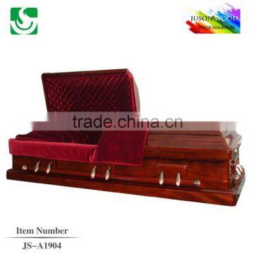 JS-A1904 solid wood funeral us style casket
