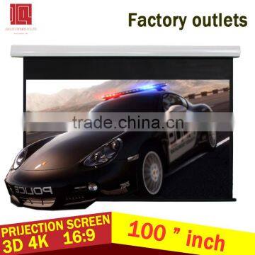 4:3 120 inch motorized rear projector screen with remote control