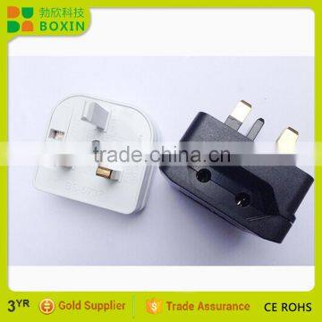 female to male electrical plug adapter Fuse uk to european plug adapter CE