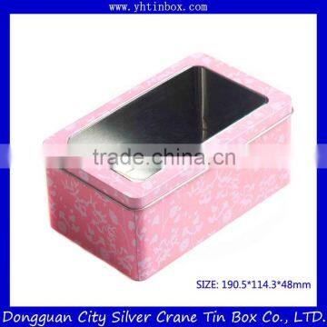 Rectangular gift tin box for candy packaging