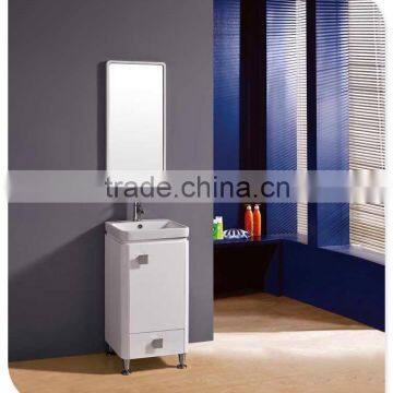China Manufacture Simple Designs Commercial Pvc Material 12 / 24 Inch I Shape Slim Bathroom Vanity for Wholesale Only