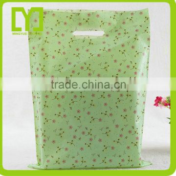 2016 Yiwu most popular die cut plastic handle shopping bag with fast shipping