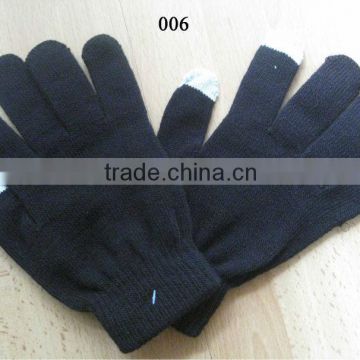 acrylic Knitted Gloves magic black