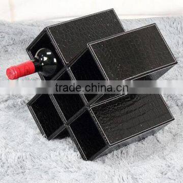 Customized,leather,PU Leather Material Wine Rack photo-3