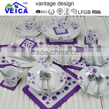 2015 new 40pieces ceramic kitchen table set