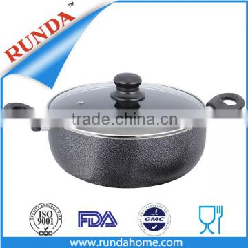 Aluminum non-stick sauce pot with glass lid