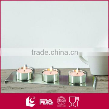 Wholesale tea light design stailess steel 3 tier candle holder