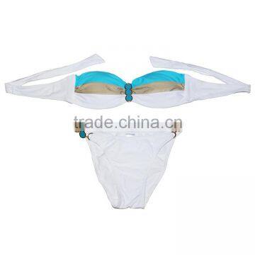 Sexy Swimwear Blue And White Stripe Bikini